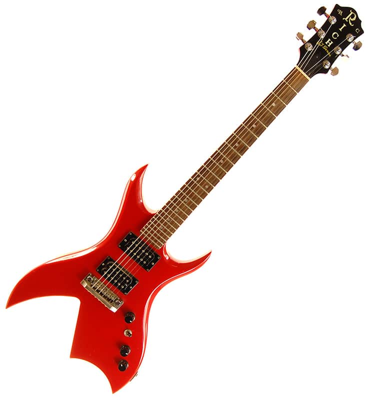 Vintage 1980's B.C. Rich NJ Series Bich Electric Guitar Red w Case