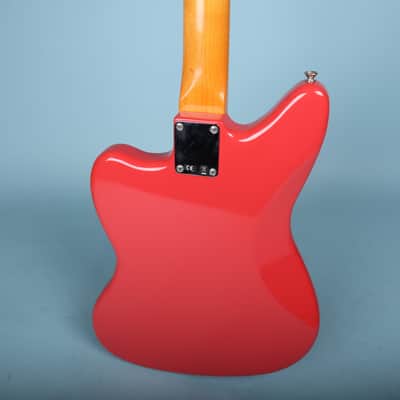 2014 Classic 60s Jaguar Fiesta Red Rosewood Electric Guitar image 7
