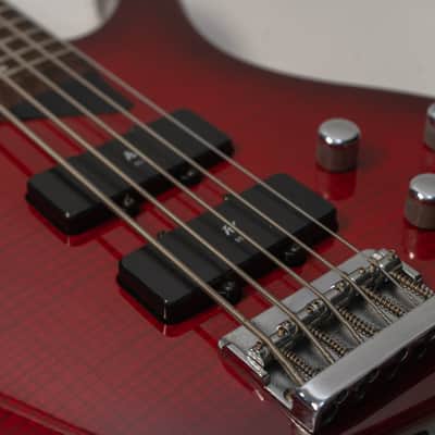 Washburn Bantam XB-500 Electric Bass 5 String with Gigbag - Red image 11