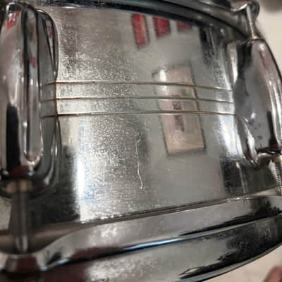 Slingerland Super Sound King Snare Drum - Dual Super Snare Strainer 1960s - Chrome over brass image 6