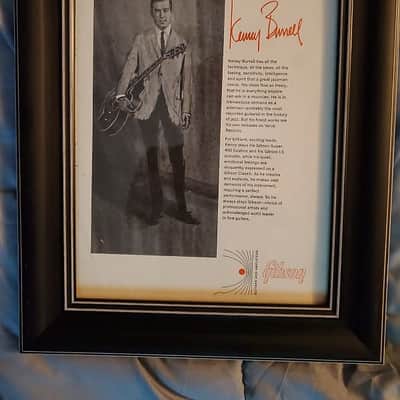 1964  Set Of 5 Vintage Gibson Guitar Ads Framed J. Smith, Wes Montgomery, Trini, Matolla, K. Burrell image 3
