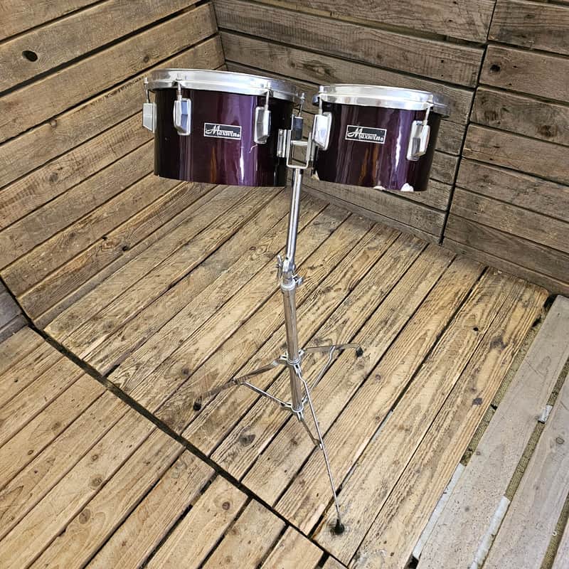 Maxwin Vintage Tom Set With Stand, Burgundy Red USED! RKWNN120326 image 1