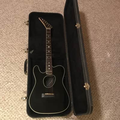 Kramer Farrington KFT-1 Left Handed Electronic/Acoustic 1988 Gloss Black image 1