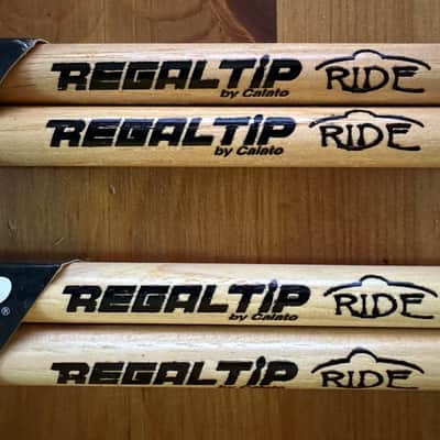 2 - pairs Regal Tip Ride Drumsticks, RDW Classic Series, Wood  Tip, new old stock, never used, original packaging image 2