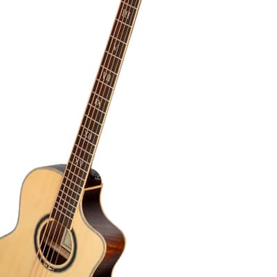 Ortega KTSM2-5 Signature Series Ken Taylor Solid Spruce Top Nato Neck Cutaway 5-String Acoustic-Electric Bass Guitar w/Gig Bag image 8
