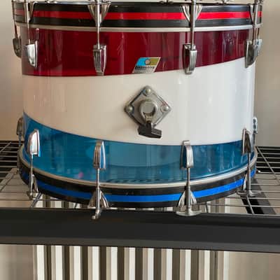 Ludwig Vistalite Octaplus 1976 Pattern D Red, White, and Blue image 20