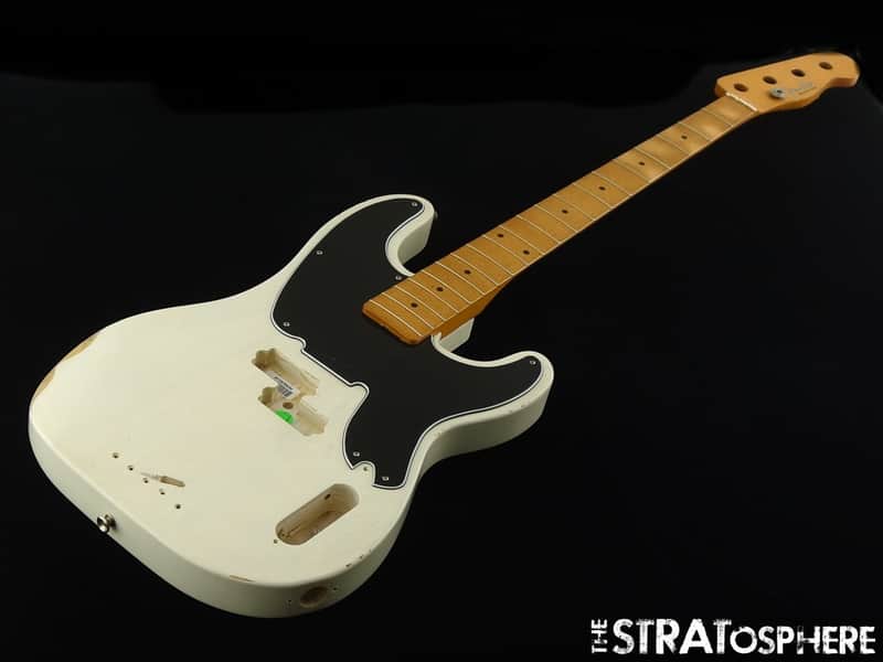 Fender Mike Dirnt Road Worn Precision P Bass BODY & NECK Ash Nitro White Blonde image 1