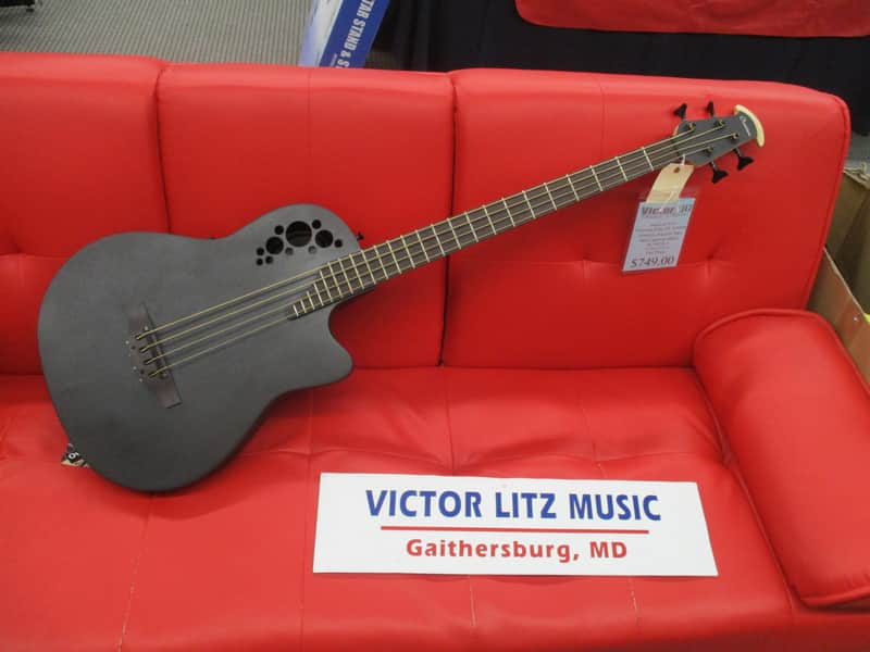Ovation B778TXB TX Mid-Depth Acoustic 4-String Bass Satin Black image 1