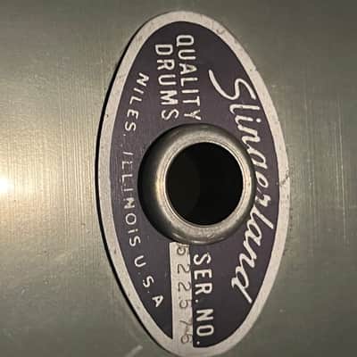 Slingerland  Magnum snare drum  1970-80 - Pewter image 2