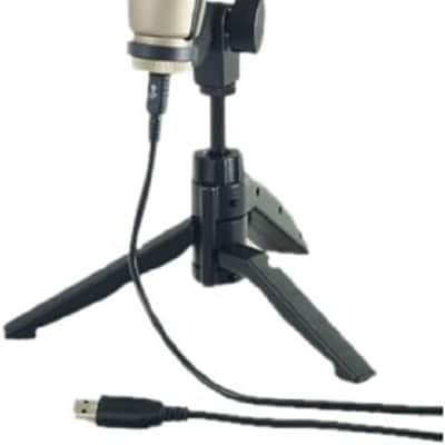 CAD Audio U37 GOLD USB Large Diaphragm Cardioid Condenser Microphone w/Tripod Stand, 10' USB Cable (Copy) image 1