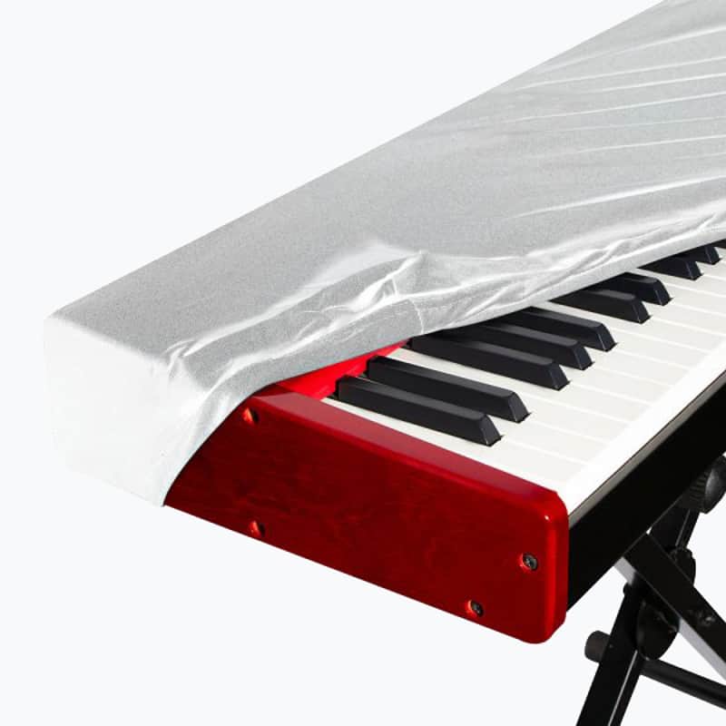 On-Stage KDA7088W 88-Key Keyboard Dust Cover, White image 1