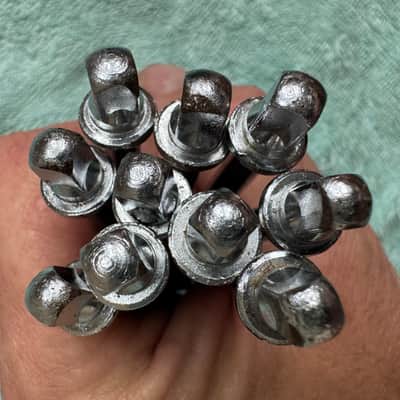 Ludwig Lot of 10 4 1/8” Bass Drum Tension Rods - Chrome image 5