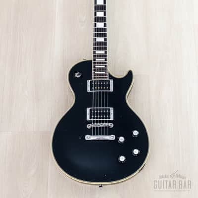 1980s Burny John Sykes LC-70JS Black Beauty Custom Vintage Guitar w/ Mono Case, Fernandes Japan image 2