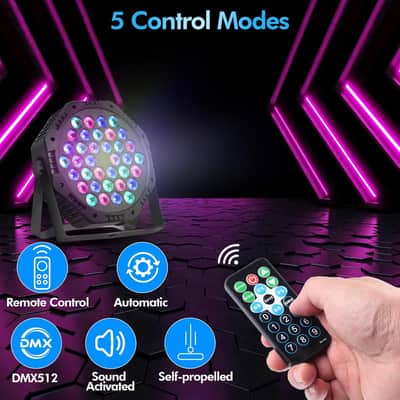 Rechargeable LED Par Can Lights, RGB Battery Powered Stage Uplights with Sound Activated Remote & DMX Control for Festival Event Wedding Bar Church image 5