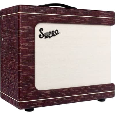 Supro Delegate Custom 1x12 25W Tube Combo Amp Regular Burgundy Scandia image 1