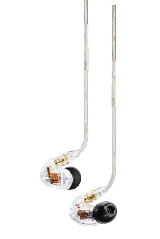 Shure SE425 Sound Isolating Dual Driver Earphone - Wired, Clear image 1