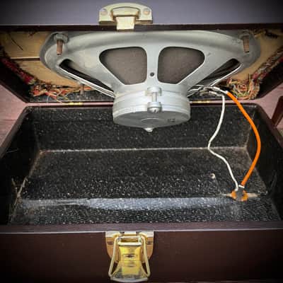Rotary Connection Loaded 6x9 mini/travel/portable guitar speaker cabinet! Vintage 8 ohm speaker. Paisley grill cloth. Unique vintage style. 2026 - Dark brown tolex image 10