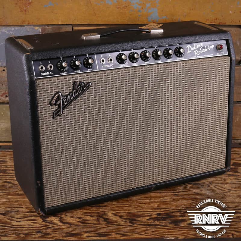 1966 Fender Deluxe Reverb 2-Channel 22-Watt 1x12" Guitar Combo image 1