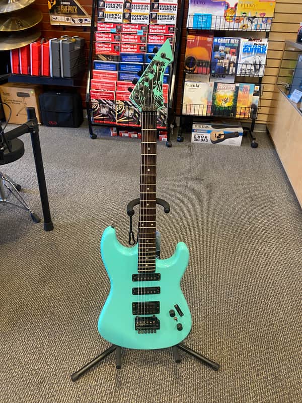 RARE BC Rich Class Axe BC Rich Rave Gorilla Strat - Sonic Blue image 1