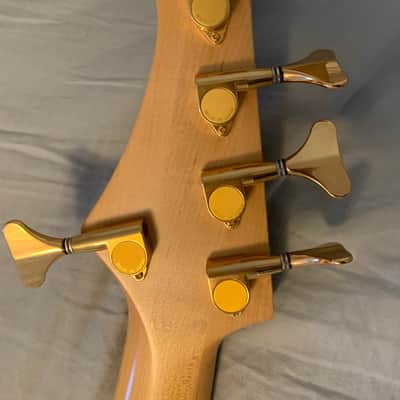Aria MIJ custom shop AVB-MIDI-05 5-string active Jazz bass 1990s with piezo system and pitch-to-MIDI image 6