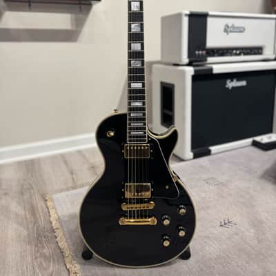 1978 Gibson Les Paul Custom - Cherry Burst painted over in Black by Factory image 2