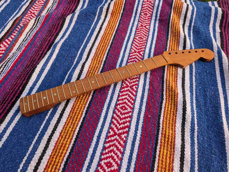 4A Roasted Flame Maple Musikraft Neck image 1