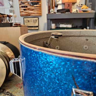 Rogers 20-16-13" Holiday Drum Kit in Blue Sparkle image 18