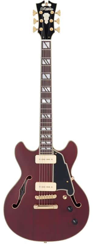 D'Angelico Deluxe Mini DC Satin Trans Wine w/Case image 1