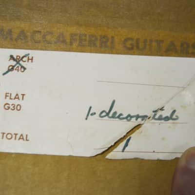 Vintage 1950s Maccaferri G30 Decorated Archtop Plastic Guitar w Original Box + Goodies image 18