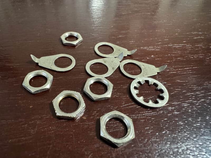 Gibson Vintage 1970’s Volume Tone Jack Pointers Washer Nuts Les Paul ES SG 1971 1972 1973 1974 1970’s image 1