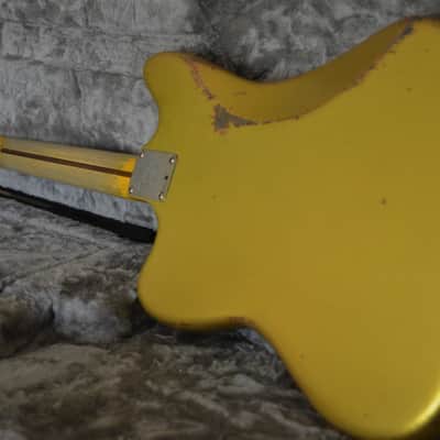 American Fender Jaguar Custom Relic Gold Sparkle image 9