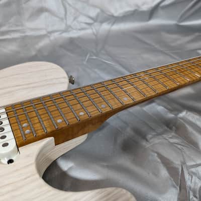 Kiesel Solo - 26.5" Baritone - Select White Wash - MASTERGRADE Flamed Maple Neck & Fretboard - 2022 image 6