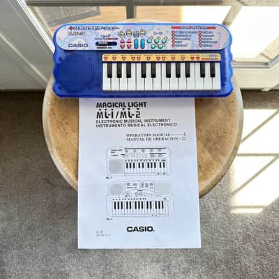 Casio LK-3 (Rare Japanese Domestic Version of the Casio ML-1) Vintage 24-Key Magical Light Keyboard - Translucent Blue image 1