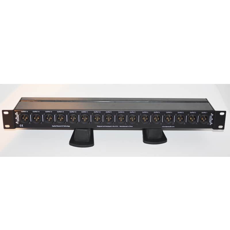 ART P16 16-channel XLR balanced patch bay, 1U rack mount - Black #4 image 1