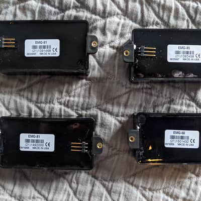 Lot Of Four EMG Pickups (81/81/60/85 Black) Plus Parts image 2