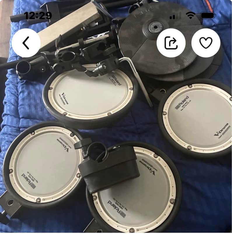 Roland TD-1DMK V-Drum Kit with Mesh Pads 2010s - Black image 1