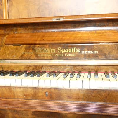 Super Rare Find Antique Free Sydney Delivery Upright Piano Wilhelm Spaethe Gera Made in Germany Burr Walnut Rare Vintage C1910s Restored Tuned Recording Available On Request image 1