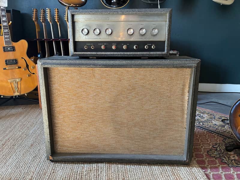 Silvertone Model 1483 23-Watt 1x15 Bass / Guitar Piggyback 1960s - Gray image 1