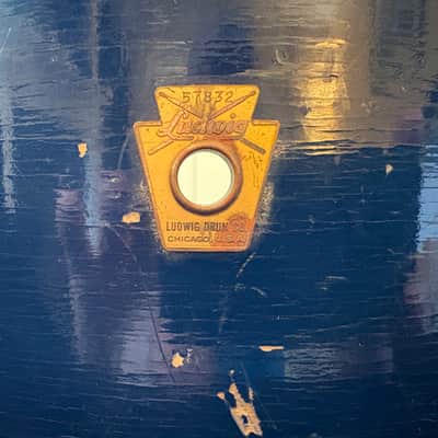 Ludwig No. 490 Pioneer 6.5x14" 6-Lug Snare Drum 1964 Blue Lacquer image 3