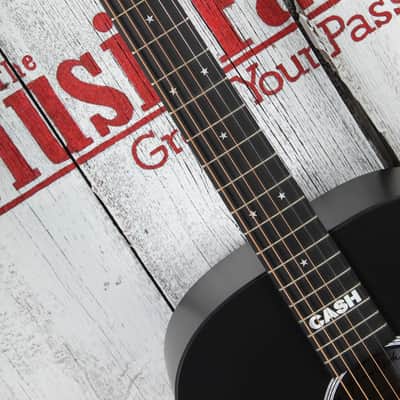 Martin DX Johnny Cash Dreadnought Acoustic Electric Guitar Jett Black w Gig Bag image 12