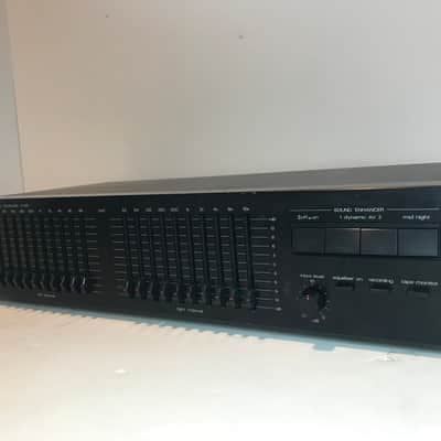 Luxman G-100 Black vintage ten band graphic equalizer with Dynamic AV control image 3