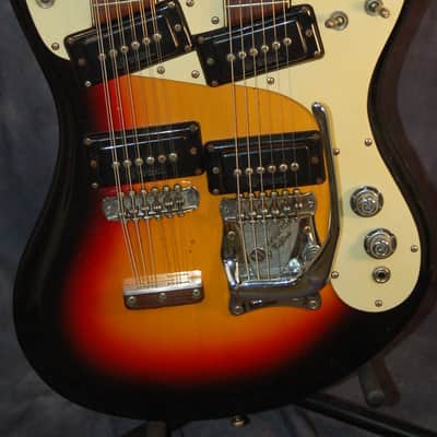 Mosrite Joe Maphis Double Neck 6 and 12 string Original Case 1966 Sunburst image 2