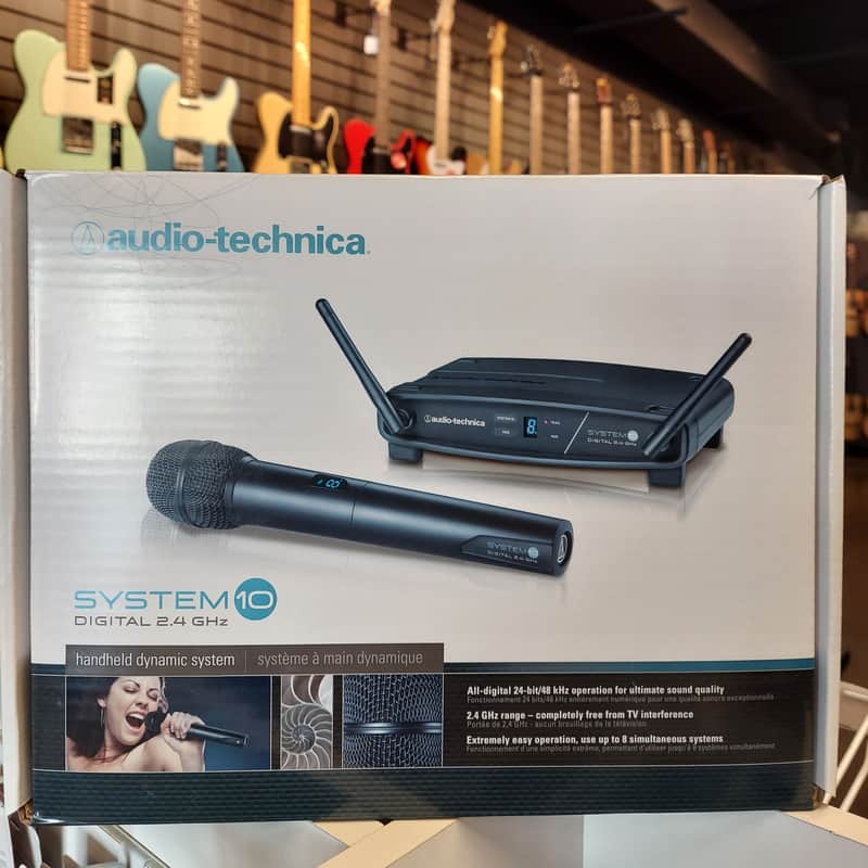 Audio-Technica ATW-1102 System 10 Handheld Digital Wireless Microphone System 2010s - Black image 1
