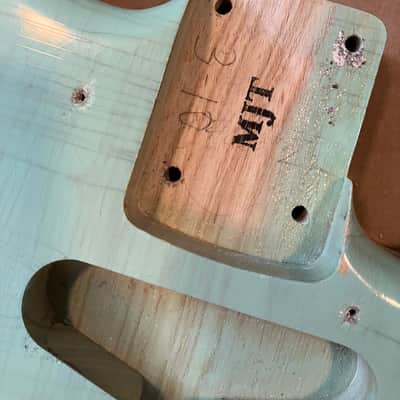 MJT VTS - Surf Green Nitro Relic Stratocaster Body image 6