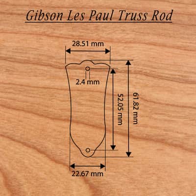 Gibson Les Paul Truss Rod Cover Unique Design Cherrywood image 4