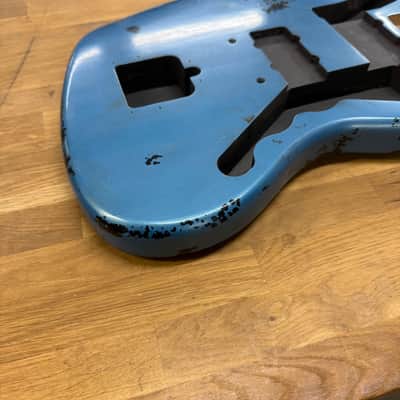 Kohlin Guitars JZ Offset replacement body Nitro Aged Lake Placid Blue Made in Sweden image 4