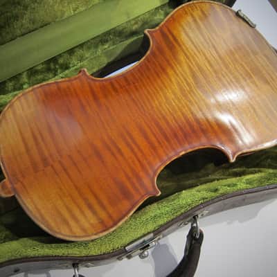 Conservatory Violin Guarnerius Copy 4/4 German Circa-1920s-1940s-Reddish Brown Varnish image 7
