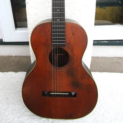 Stella Parlor Guitar, 1900's, Jersey City N.J. Restored, "Bluesmobile", Case image 1
