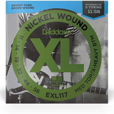 D'Addario EXL117 Nickel Wound Electric Guitar Strings, Medium / Heavy, 11-56 image 2
