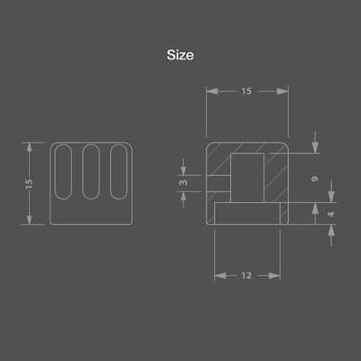 Zurlug ZK15 15mm CNC Aluminum Control Knobs Black Set of 4 image 6